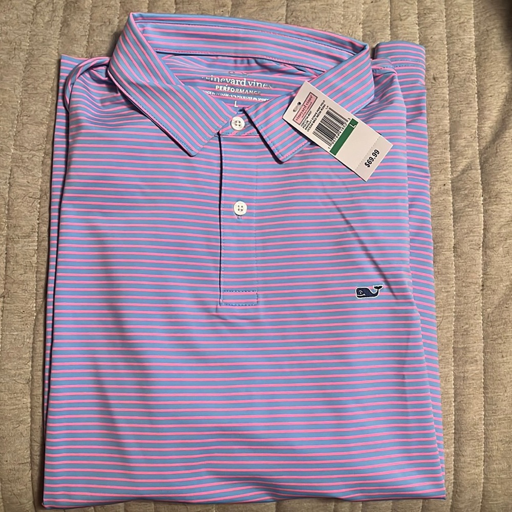 Vineyard Vines Bradley Stripe Performance Polo